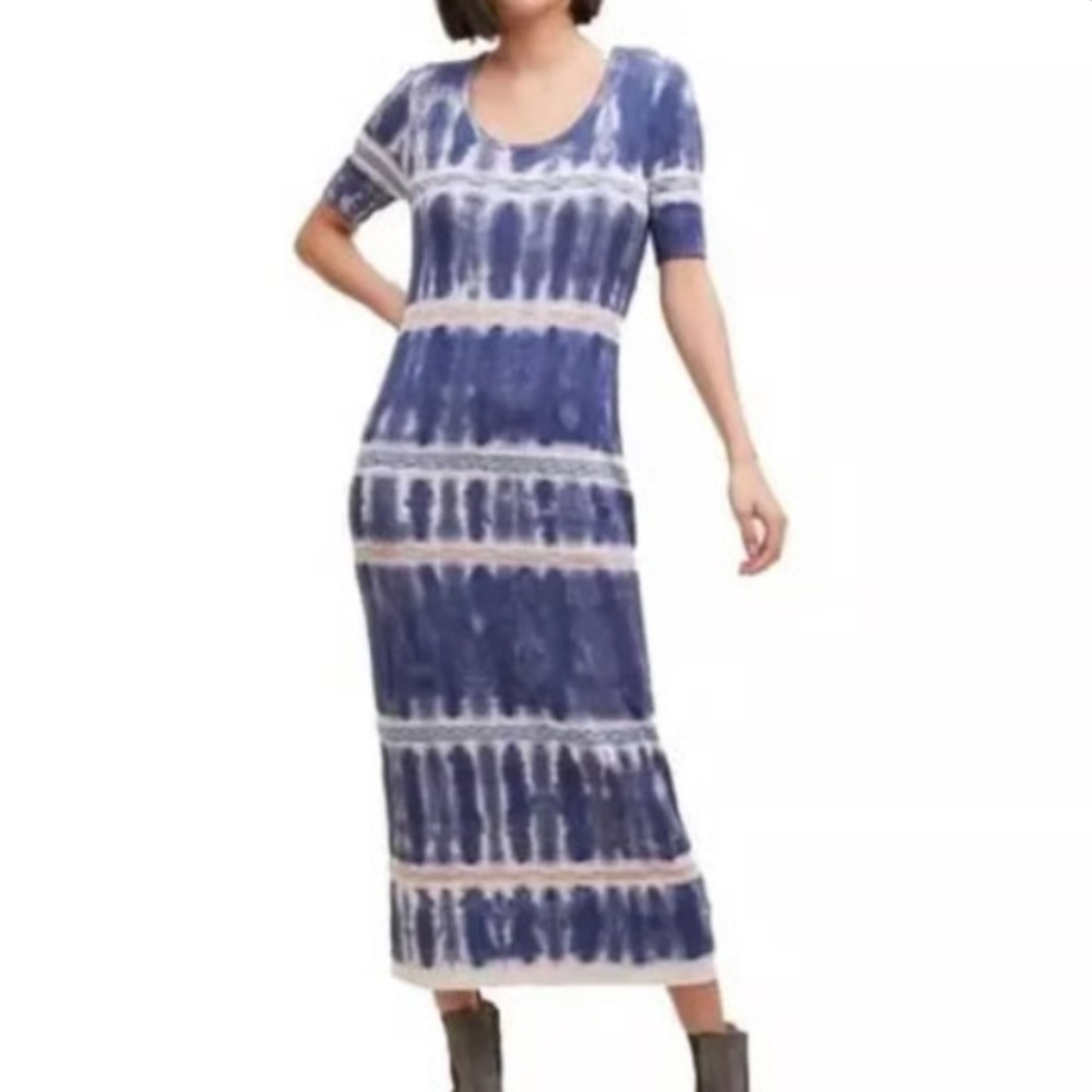 Anthropologie Kato Tie-Dye Midi Dress Size Small Soft Comfortable Stretchy - Picture 8 of 9